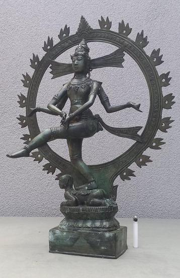 Antieke grote bronzen Shiva, Hindoeïstische Godheid. 58cm    beschikbaar voor biedingen