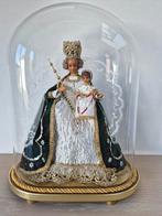 Maria met kindje Jesus op de arm onder glazen stolp, Antiek en Kunst, Ophalen