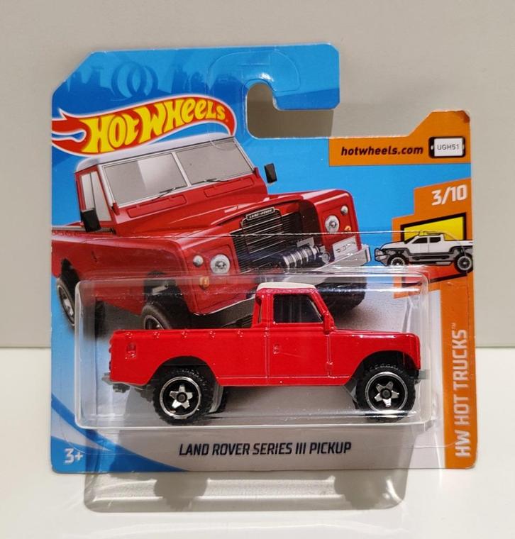 Hot Wheels Land Rover Series 3 Pickup Rood (2019), Hobby en Vrije tijd, Modelauto's | Overige schalen, Ophalen of Verzenden