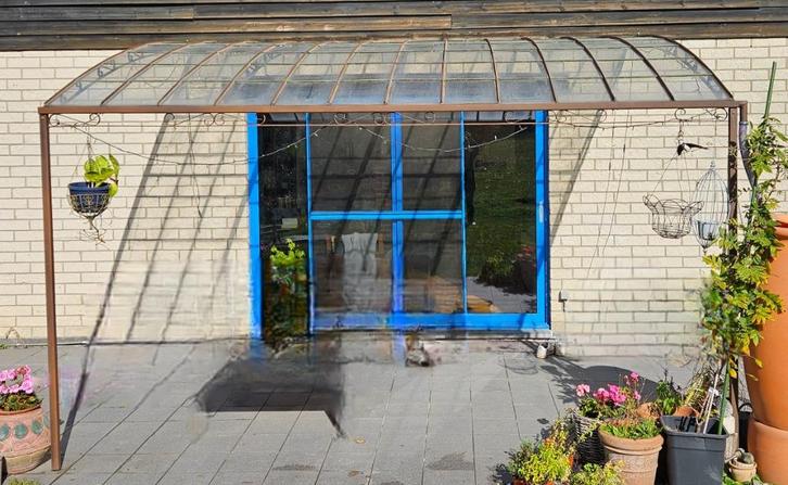 Pergola en acier avec toit en verre, Tuin en Terras, Overkappingen, Gebruikt, Overige typen, Ophalen
