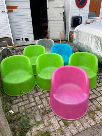 7 Ikea Vintage-Sweden tuinstoelen „KIME” beschikbaar voor biedingen