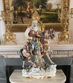 Prachtige porseleinen Arabier te paard, Italië, 67 cm hoog!, Antiek en Kunst, Ophalen