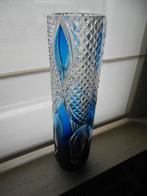 Vase Val St-Lambert bleu signé 80/1850, Antiquités & Art, Enlèvement