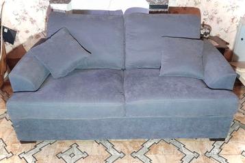 Slaapbank tweezit donkerpaars-grijs beschikbaar voor biedingen