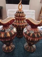 Ensemble vases peint à la main  H.Bequet, Antiquités & Art, Enlèvement ou Envoi