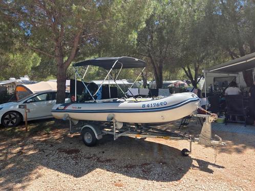 Zeer mooie vaar klare rubberboot met 30 pk mercury, Watersport en Boten, Motorboten en Motorjachten, Zo goed als nieuw, Aluminium