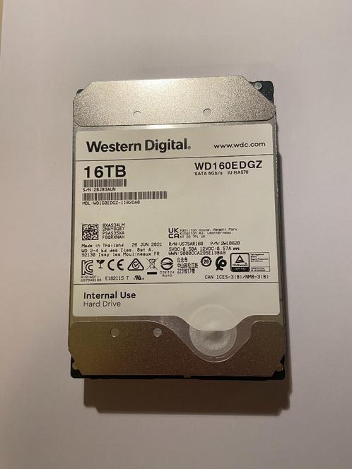 WD 16tb NAS - SERVER HDD *WD160EDGZ* (56 uur!!), Computers en Software, Harde schijven, Zo goed als nieuw, HDD, SATA, Ophalen of Verzenden
