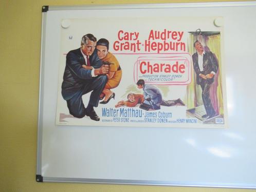 Affiche du film CHARADE, Collections, Posters & Affiches, Comme neuf, Cinéma et TV, A1 jusqu'à A3, Rectangulaire horizontal, Enlèvement ou Envoi