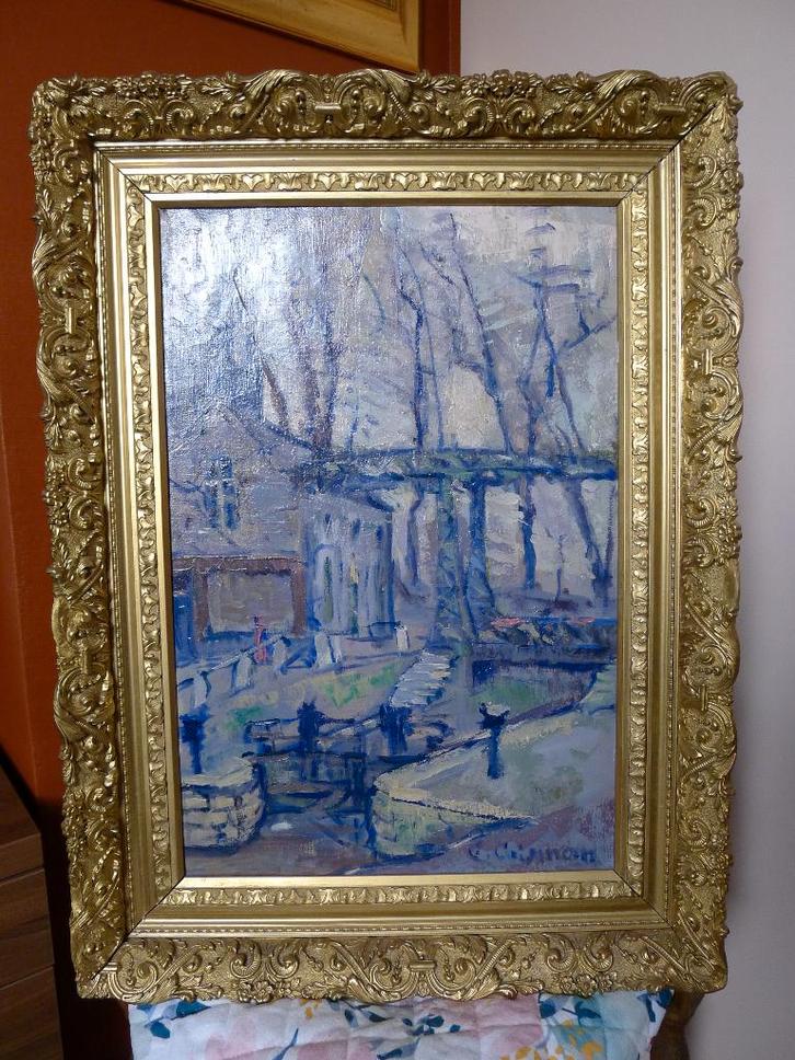 HST Ecluse de CHATELET Calixte COISEMAN, Antiquités & Art, Art | Peinture | Classique, Enlèvement