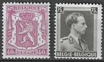 Belgie 1938 - Yvert/OBP 479-480 - Leopold III  (PF), Postzegels en Munten, Postzegels | Europa | België, Koninklijk huis, Verzenden
