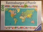 Puzzel Ravensburger 1500 stukjes Wereldkaart (NIEUW), Ophalen of Verzenden, 500 t/m 1500 stukjes, Nieuw, Legpuzzel