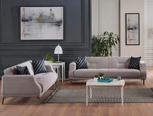Taupe bank van het merk Istikbal 2x3m, Huis en Inrichting, Zetels | Complete zithoeken, Zo goed als nieuw, Ophalen