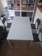 Eettafel met 4 stoelen, Huis en Inrichting, Tafels | Eettafels, Ophalen, Zo goed als nieuw