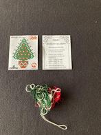 Patroon van een kerstboompje + restjes DMC draad, Hobby en Vrije tijd, Borduren en Borduurmachines, Ophalen of Verzenden, Zo goed als nieuw