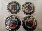 Bmw stickers blauw wit/alpina/mstyle/full zwart 4x65 mm, Ophalen of Verzenden