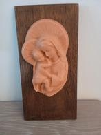 vintage wassen beeld op hout wanddecoratie, Enlèvement ou Envoi, Comme neuf