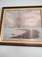 Winter landschap met certificaat schilder cousin, Antiek en Kunst, Ophalen