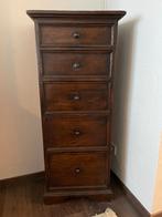 Antiek eikenhouten ladekast met vijf laden, Huis en Inrichting, Kasten | Ladekasten, Ophalen, Gebruikt, 5 laden of meer, Antiek eikenhout