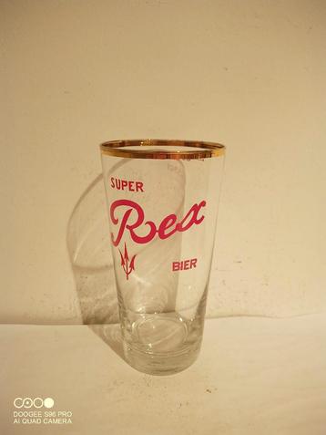Oud geverfd bierglas Super Scaldis Bier 33cl, Enlèvement ou Envoi, Comme neuf, Verre ou Verres, Autres marques