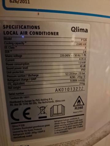 Qlima p528, Electroménager, Climatiseurs, Enlèvement, Comme neuf