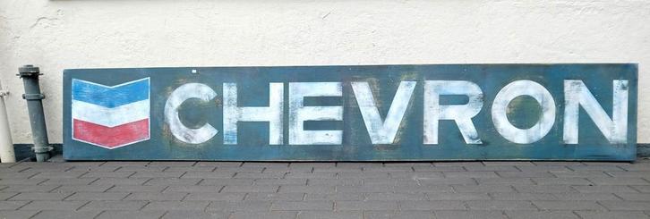 Chevron reclamebord xxl, Verzamelen, Merken en Reclamevoorwerpen, Gebruikt, Ophalen