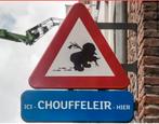 La Chouffe bier verkeersbord mencave, Ophalen of Verzenden, Gebruikt, Reclamebord