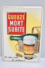 Mort Subite reclamebord bord bier brouwerij, Collections, Marques & Objets publicitaires, Enlèvement ou Envoi, Utilisé, Panneau publicitaire
