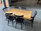 19 Scandinavische Spijlenstoelen kleur Zwart, Huis en Inrichting, Stoelen, Gebruikt, Zwart, Scandinavisch, Ophalen of Verzenden