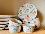 Retro fondueborden Wildflowers West Germany voor tapas, Antiek en Kunst, Ophalen of Verzenden