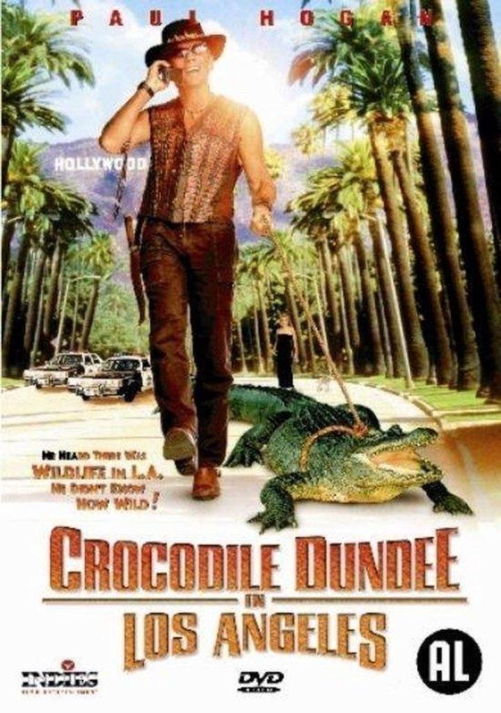 DVD Crocodile Dundee in Long Angeles, Cd's en Dvd's, Dvd's | Komedie, Zo goed als nieuw, Actiekomedie, Alle leeftijden, Ophalen of Verzenden