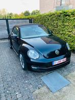 vw beetle cabrio, Auto's, Cabriolet, Zwart, Leder, Handgeschakeld