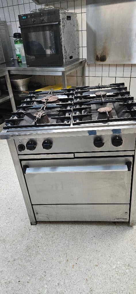kookvuren/oven + friteuse op aardgas, Zakelijke goederen, Horeca | Keukenapparatuur, Fornuis, Frituur en Grillen, Gebruikt, Ophalen