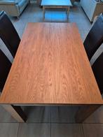 Massieve Eiken Eettafel – Afwerking Grijs Eik, Huis en Inrichting, Tafels | Eettafels, Ophalen, 50 tot 100 cm, Zo goed als nieuw