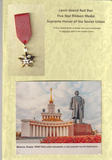 Lenin Grand Red Star Medaille beschikbaar voor biedingen
