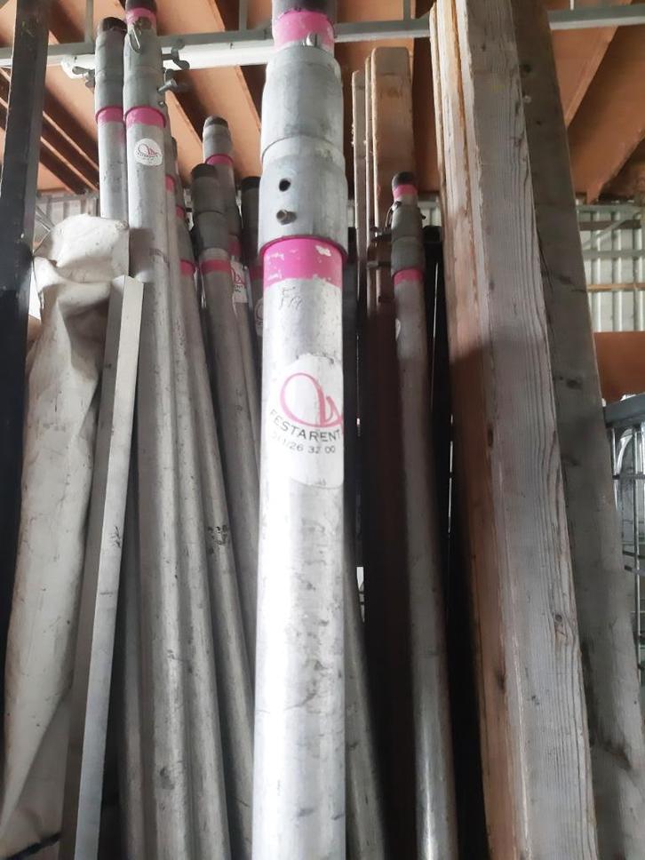 Mât de drapeau extensible - jusqu'à +/- 6 mètres, Divers, Drapeaux & Banderoles, Comme neuf, Enlèvement