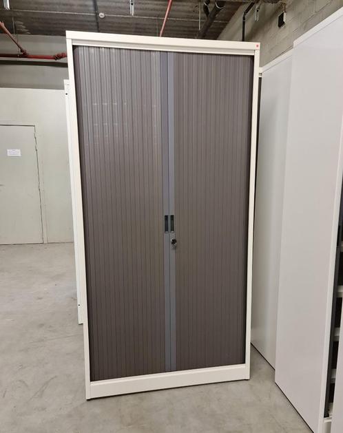 Metalen kast met rolluikplank, Huis en Inrichting, Woonaccessoires | Etagères, Zo goed als nieuw, Ophalen of Verzenden