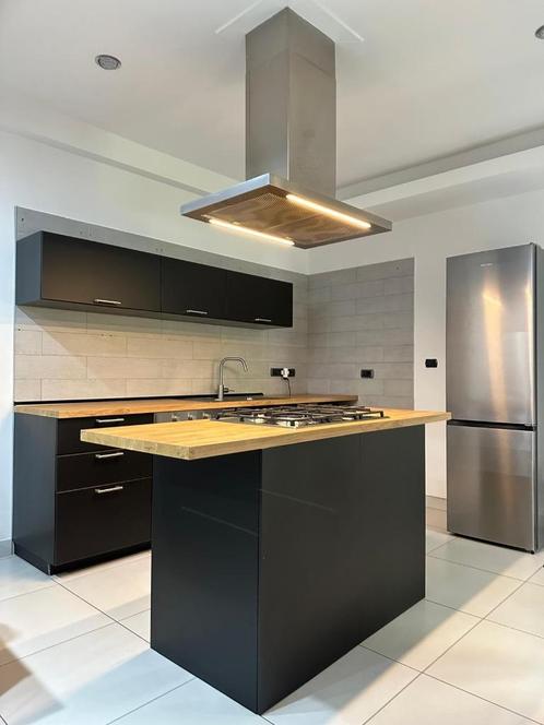 Ikea Keuken Zwart, Huis en Inrichting, Keuken | Complete keukens, Zo goed als nieuw, Overige typen, Zwart, Hout, Met kookeiland