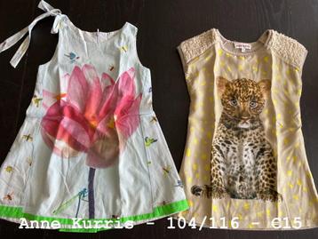 Anne Kurris kleedjes 104 en 116, Kinderen en Baby's, Ophalen of Verzenden, Gebruikt