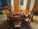 Tafel ( uitshuifbaar ) en 6 stoelen, Huis en Inrichting, Ophalen, Zo goed als nieuw