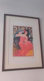 Originele lithografie Alfonse Mucha genummerd 50x70 cm, Antiek en Kunst, Ophalen of Verzenden
