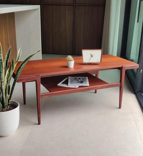 Prachtige Scandinavisch Design salontafel, Huis en Inrichting, Tafels | Salontafels, Zo goed als nieuw, Teakhout, Ophalen of Verzenden