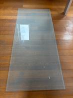 Rolf Benz eettafel met wit glas & aluminium frame, Huis en Inrichting, Tafels | Eettafels, Ophalen, Glas