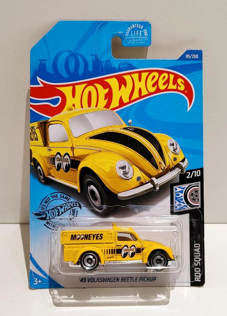 Hot Wheels '49 Volkswagen Beetle Pickup Geel MoonEyes (2017), Hobby en Vrije tijd, Modelauto's | Overige schalen, Ophalen of Verzenden