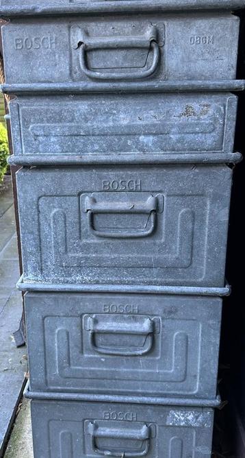 Grandes poubelles métalliques Schäfer - Bosch - vintage - in