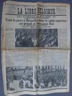 La Libre Belgique 23 février 1934 Funérailles du roi Albert, Autres types, Utilisé, Enlèvement ou Envoi