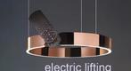 Ronde hanglamp elektrische regelbaar hoogte ., Huis en Inrichting, Lampen | Hanglampen, Nieuw, Ophalen of Verzenden, Metaal, Modern