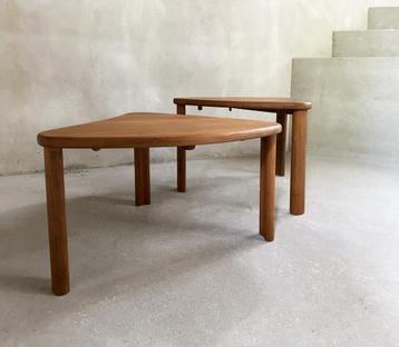 Set van 2 Scandinavische bijzet-/salontafels (jaren ’70) beschikbaar voor biedingen