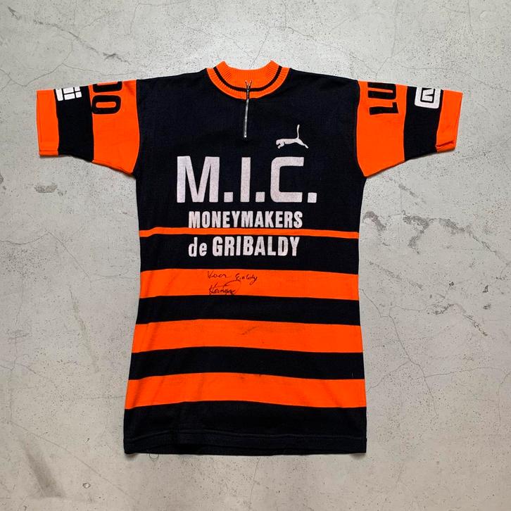 MIC De Gribaldy Ludo 1974 Van Springel koerstrui wielertrui, Fietsen en Brommers, Fietsaccessoires | Fietskleding, S, Ophalen of Verzenden