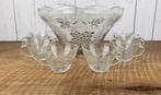 Vintage - Glass Grape Punch Bowl(s) Set 6 cups, Enlèvement