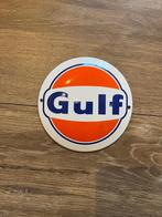 Reclamebord 'Gulf' (geëmailleerd plaatstaal), Ophalen of Verzenden, Reclamebord